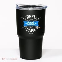 Cute Reel Cool Papa Cute Fishing Dad Birthday Gift Tumbler thumb 0