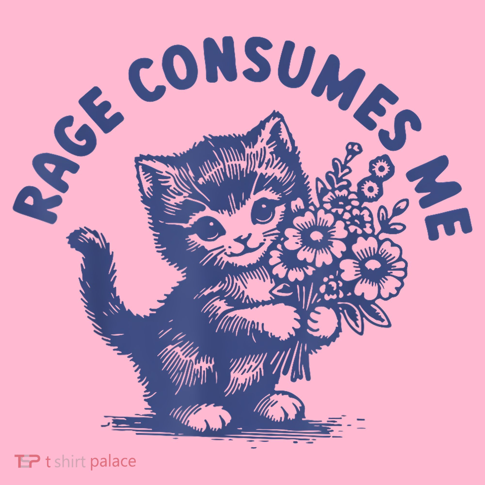 Cat Rage Consumes Me Coaster