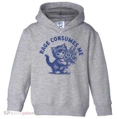 Cat Rage Consumes Me Toddler Hoodie