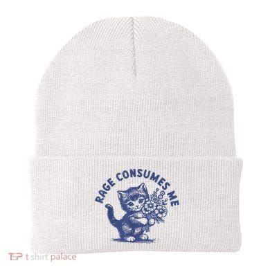 Cat Rage Consumes Me Beanie