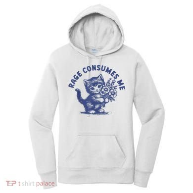 Cat Rage Consumes Me Women's Hoodie