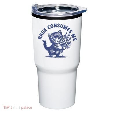 Cat Rage Consumes Me Tumbler