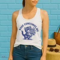 Cat Rage Consumes Me Women's Tank Top thumb 2