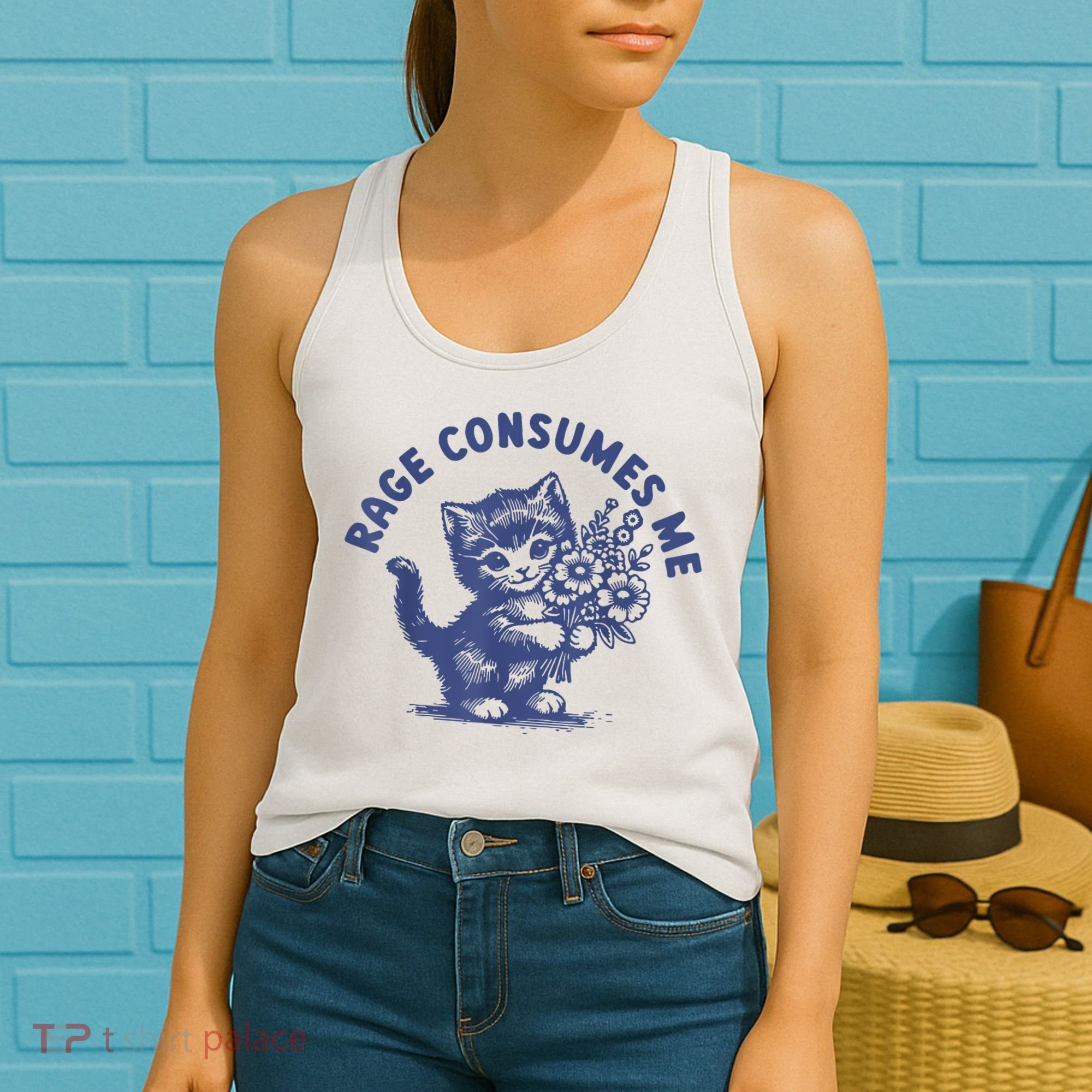 Cat Rage Consumes Me Women's Tank Top