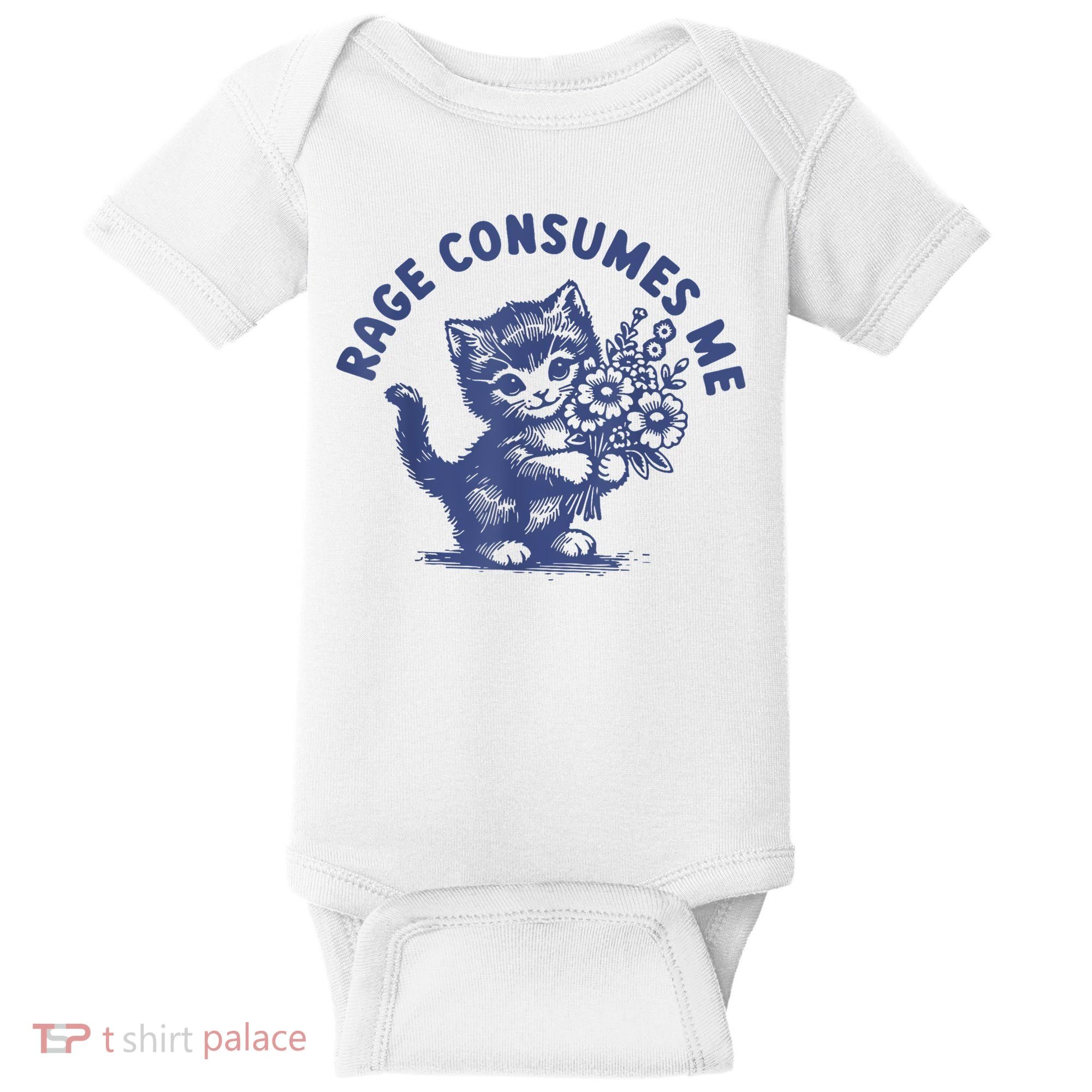 Cat Rage Consumes Me Baby Bodysuit