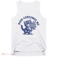 Cat Rage Consumes Me Tank Top thumb 0