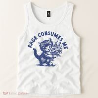 Cat Rage Consumes Me Tank Top thumb 2