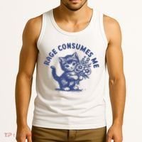 Cat Rage Consumes Me Tank Top thumb 3