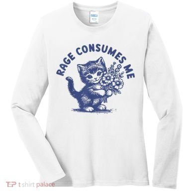 Cat Rage Consumes Me Women's Long Sleeve Shirt