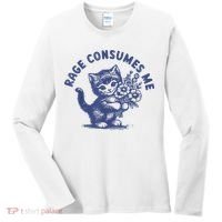 Cat Rage Consumes Me Women's Long Sleeve Shirt thumb 0