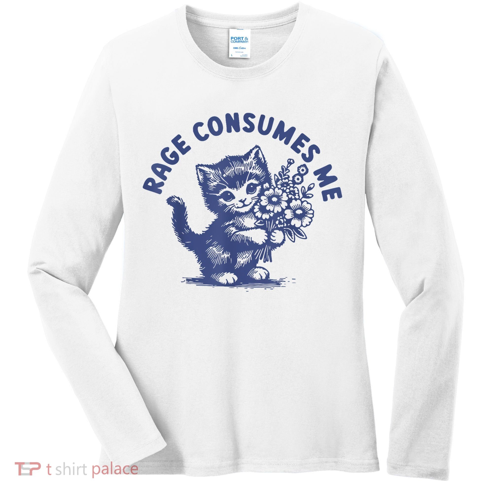 Cat Rage Consumes Me Women's Long Sleeve Shirt
