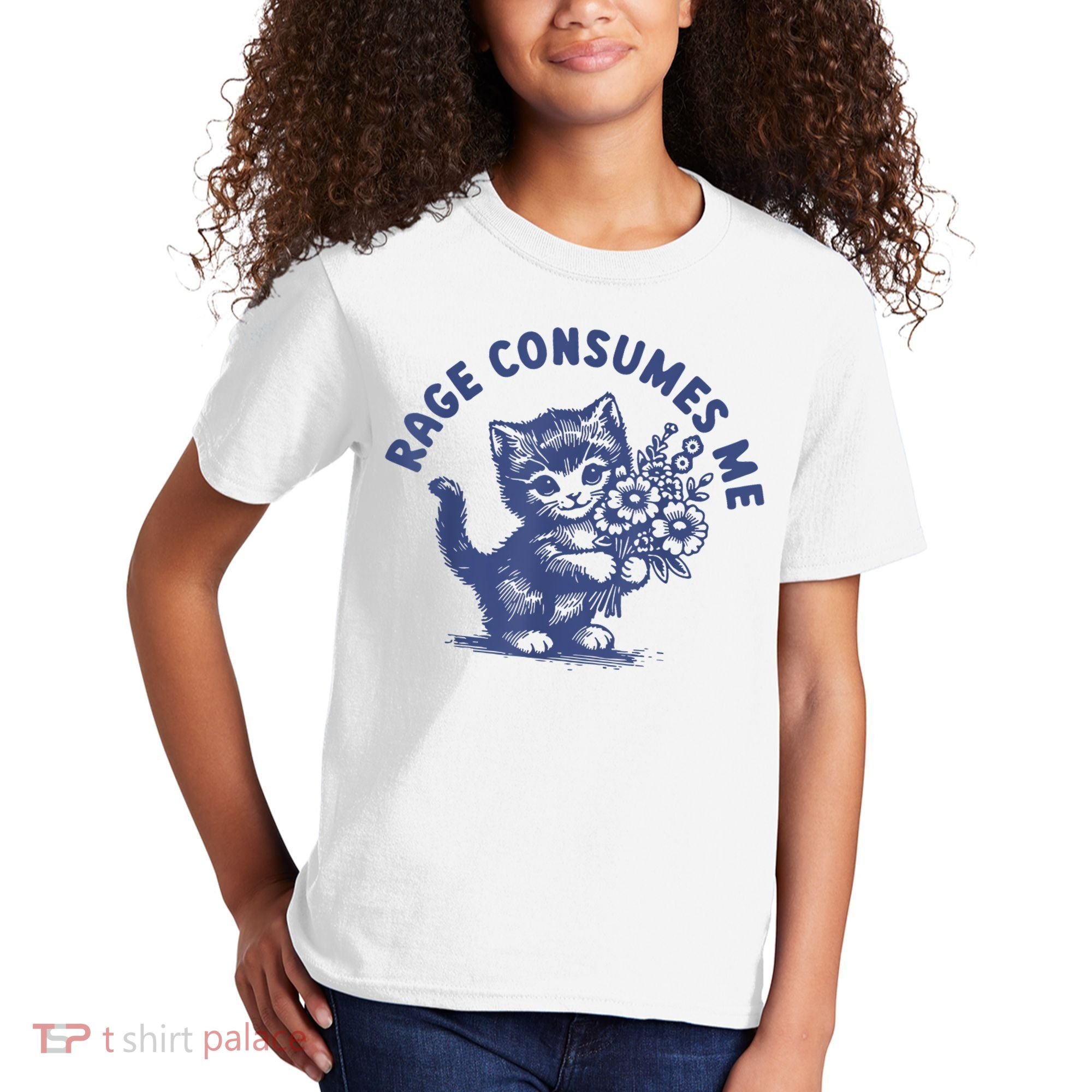 Cat Rage Consumes Me Kids T-Shirt