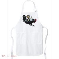 Cowgirl Riding Chicken Funny Retro Rodeo Rooster Apron thumb 0