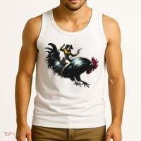 Cowgirl Riding Chicken Funny Retro Rodeo Rooster Tank Top thumb 3