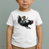 Cowgirl Riding Chicken Funny Retro Rodeo Rooster Toddler T-Shirt thumb 2
