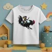 Cowgirl Riding Chicken Funny Retro Rodeo Rooster Toddler T-Shirt thumb 3