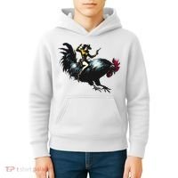 Cowgirl Riding Chicken Funny Retro Rodeo Rooster Kids Hoodie thumb 4