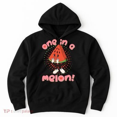 Cute Retro Cartoon Watermelon One In A Melon Hoodie