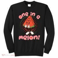 Cute Retro Cartoon Watermelon One In A Melon Sweatshirt thumb 0