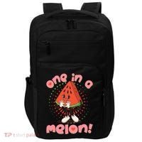 Cute Retro Cartoon Watermelon One In A Melon Impact Tech Backpack thumb 0