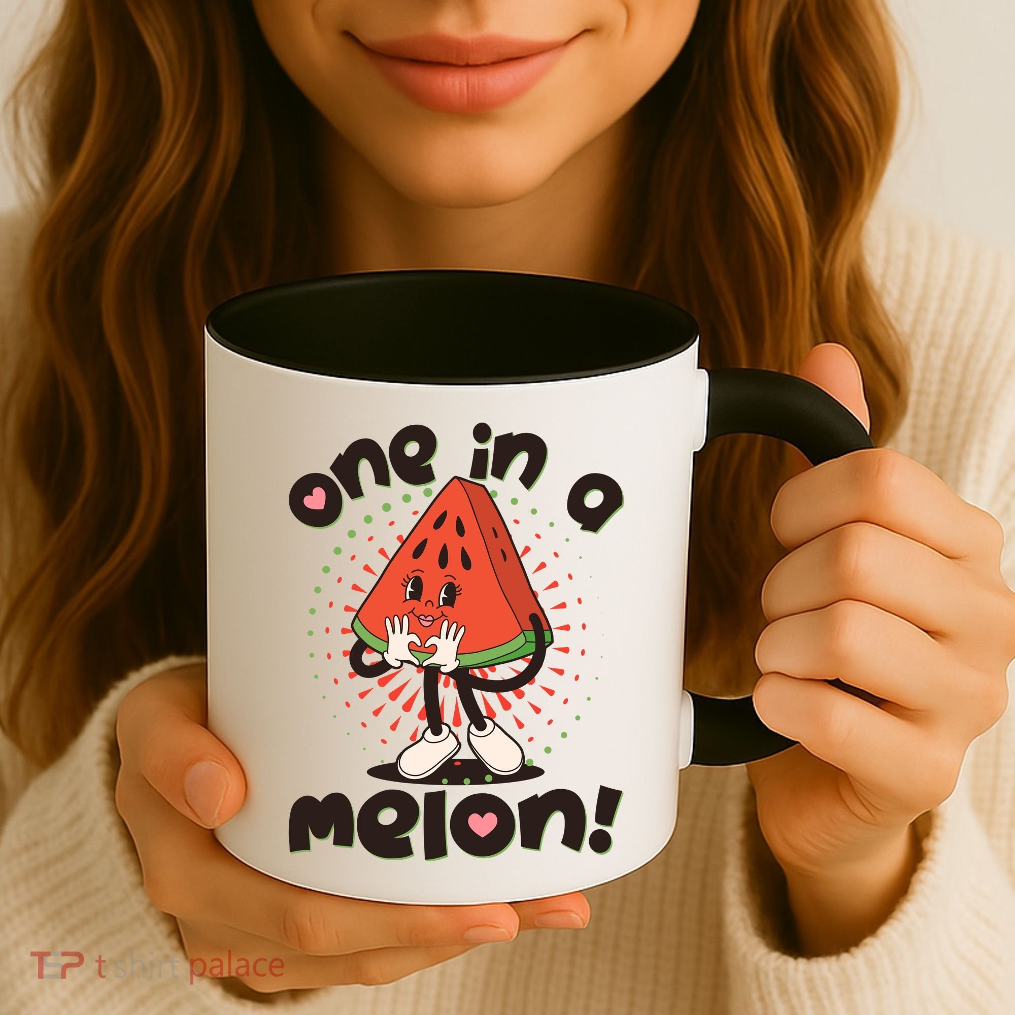 Cute Retro Cartoon Watermelon One In A Melon Coffee Mug