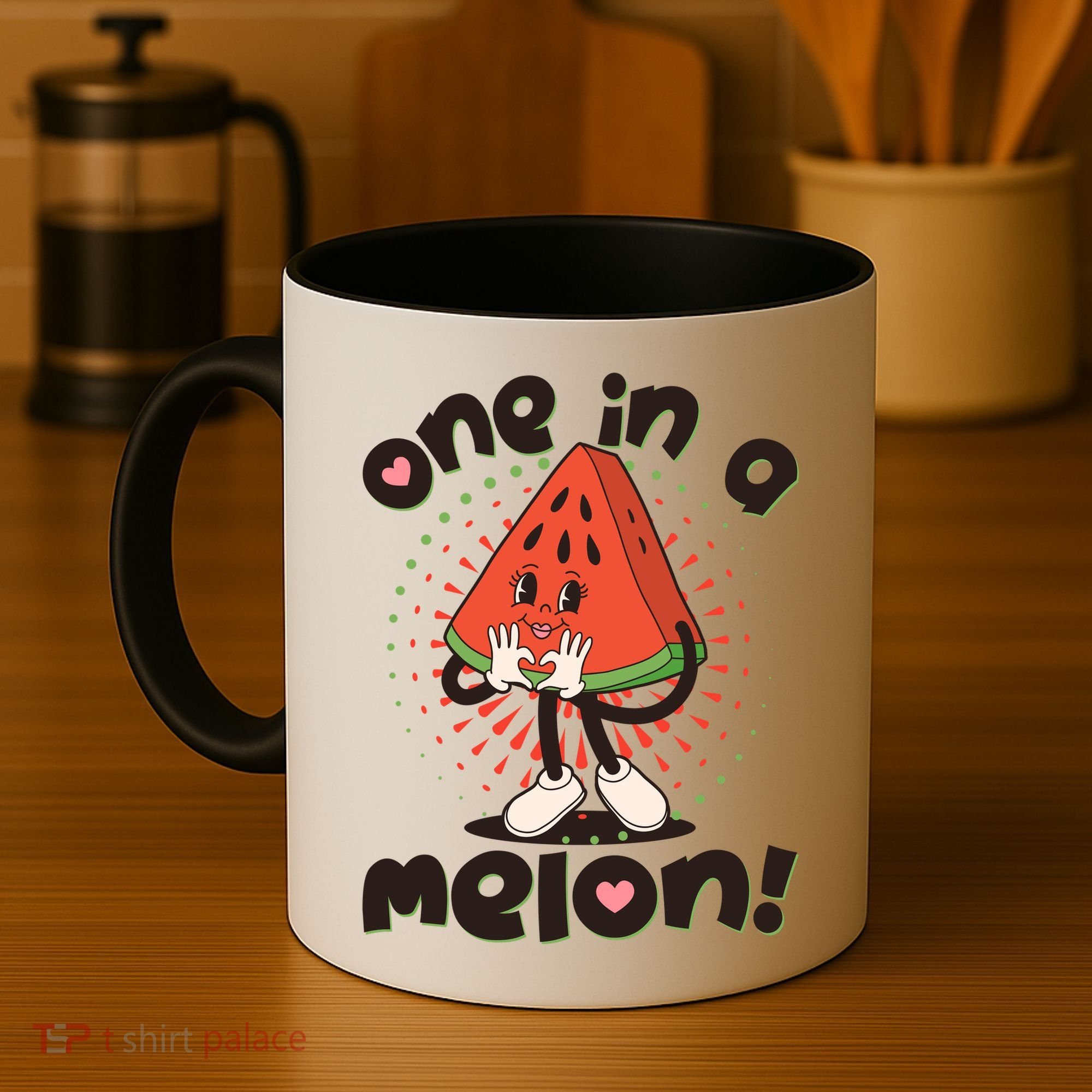 Cute Retro Cartoon Watermelon One In A Melon Coffee Mug