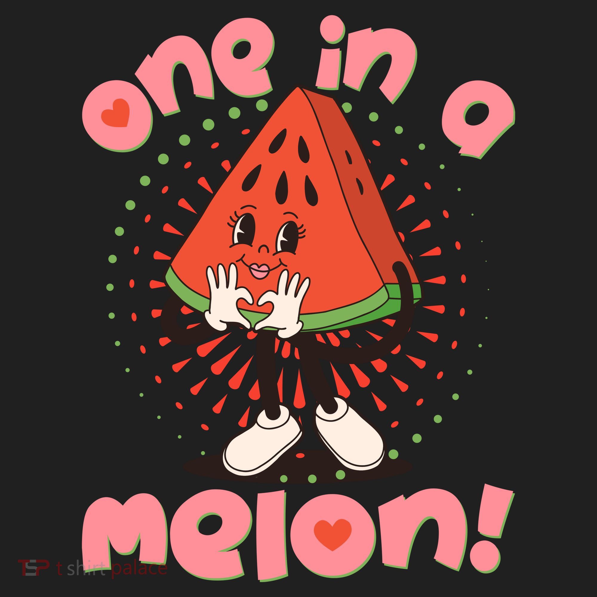 Cute Retro Cartoon Watermelon One In A Melon Beanie