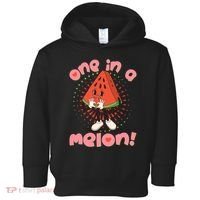 Cute Retro Cartoon Watermelon One In A Melon Toddler Hoodie thumb 0