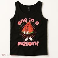 Cute Retro Cartoon Watermelon One In A Melon Tank Top thumb 2