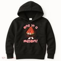 Cute Retro Cartoon Watermelon One In A Melon Kids Hoodie thumb 0