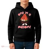 Cute Retro Cartoon Watermelon One In A Melon Kids Hoodie thumb 4