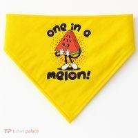Cute Retro Cartoon Watermelon One In A Melon USA-Made Doggie Bandana thumb 0