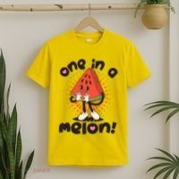 Cute Retro Cartoon Watermelon One In A Melon T-Shirt thumb 2