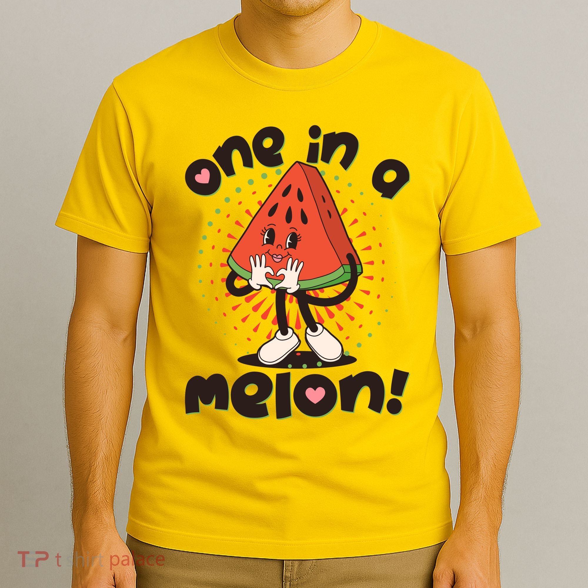 Cute Retro Cartoon Watermelon One In A Melon T-Shirt