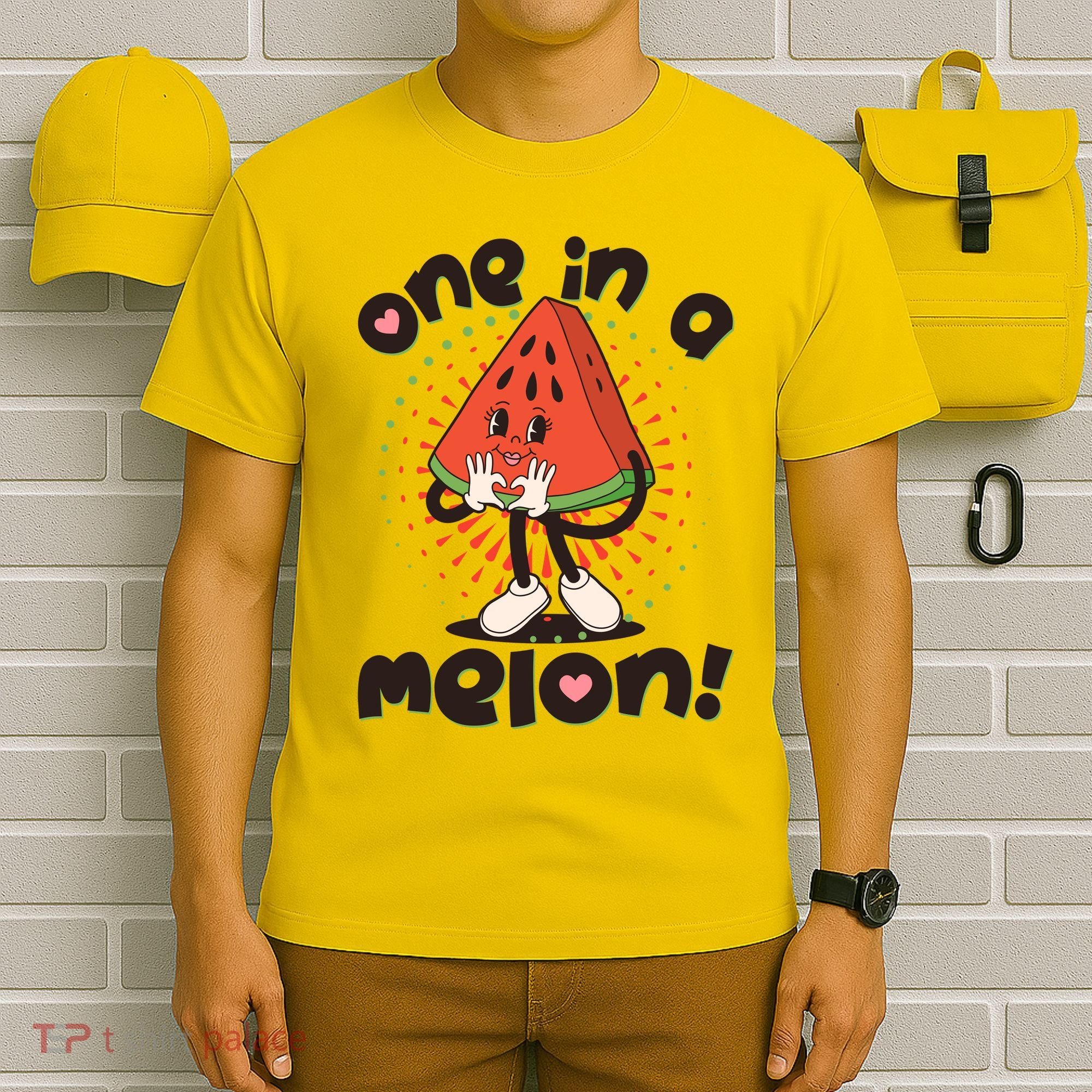 Cute Retro Cartoon Watermelon One In A Melon T-Shirt