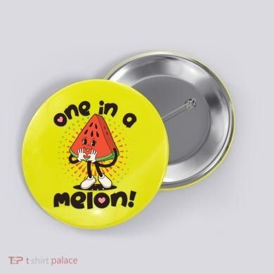 Cute Retro Cartoon Watermelon One In A Melon Button