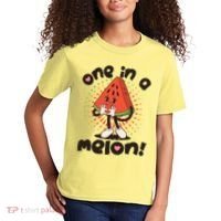 Cute Retro Cartoon Watermelon One In A Melon Kids T-Shirt thumb 2