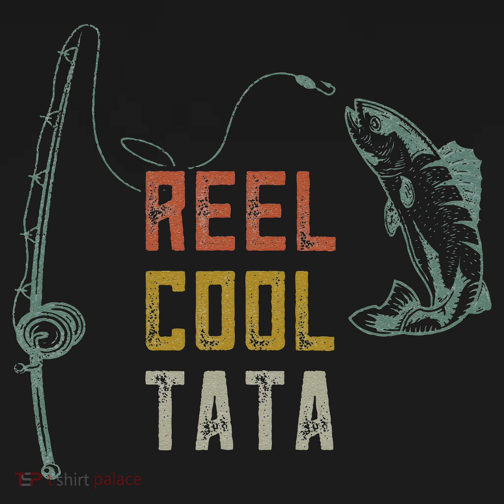 Cute Reel Cool Tata Fishing Fun Fathers Day Indian Grandpa T-Shirt