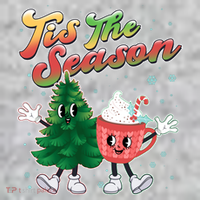 Cute Retro Cartoon Christmas Tis The Season Sweatshirt thumb 2