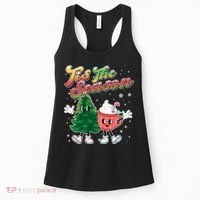 Cute Retro Cartoon Christmas Tis The Season Women's Tank Top thumb 0