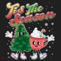 Cute Retro Cartoon Christmas Tis The Season Hat thumb 2