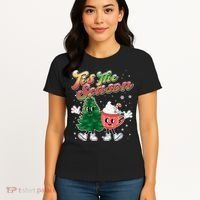 Cute Retro Cartoon Christmas Tis The Season Women's T-Shirt thumb 4