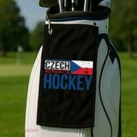 Czech Republic Czechia Hockey International Ice Supporter Cool Gift Golf Towel thumb 2