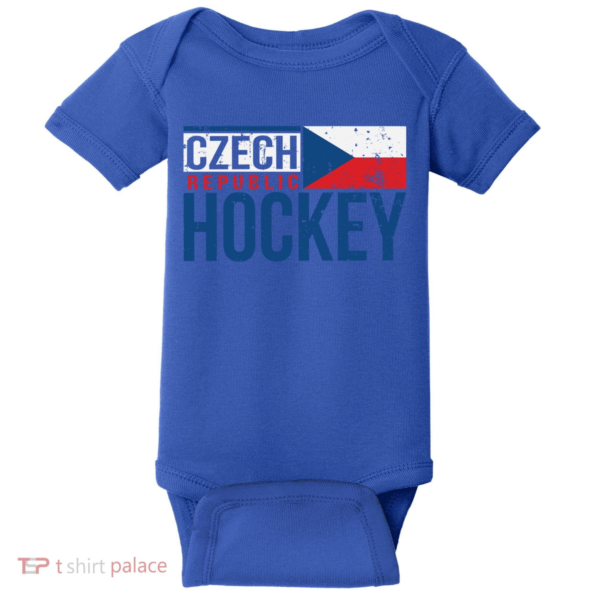 Czech Republic Czechia Hockey International Ice Supporter Cool Gift Baby Bodysuit