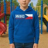 Czech Republic Czechia Hockey International Ice Supporter Cool Gift Kids Hoodie thumb 2