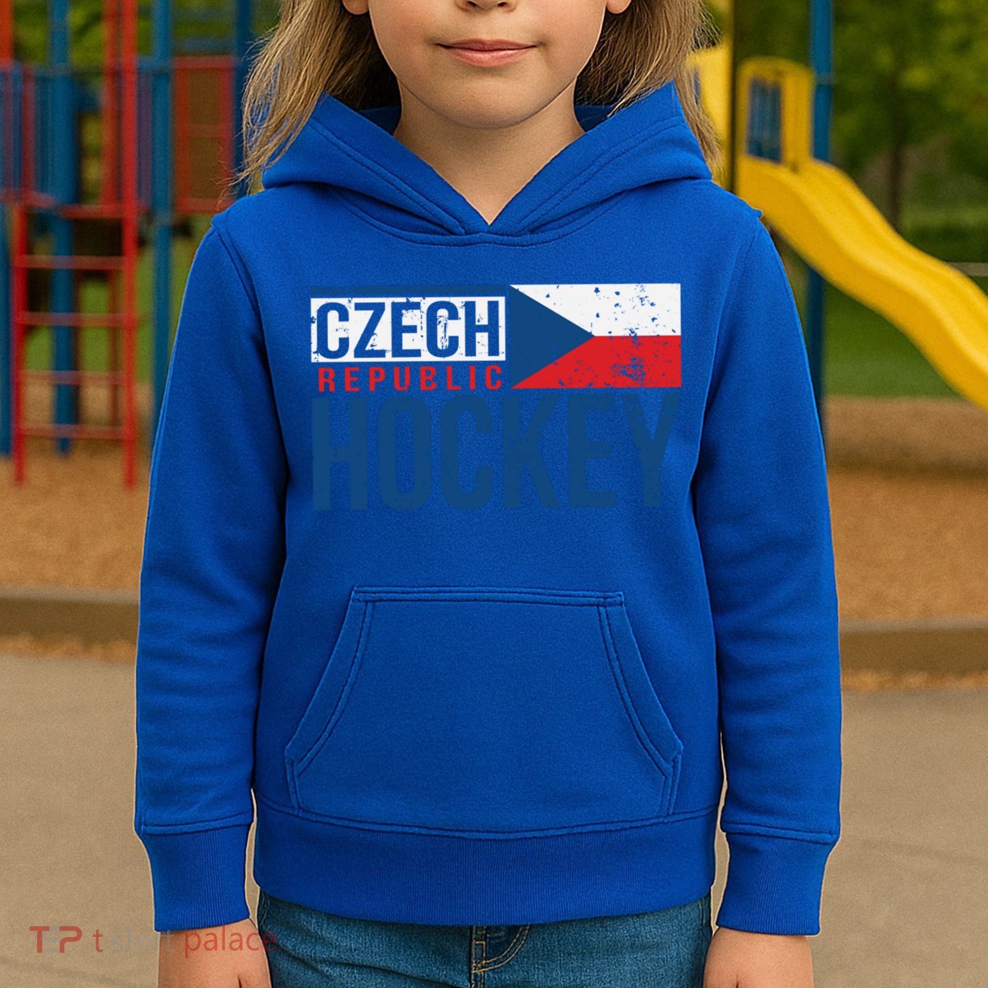 Czech Republic Czechia Hockey International Ice Supporter Cool Gift Kids Hoodie