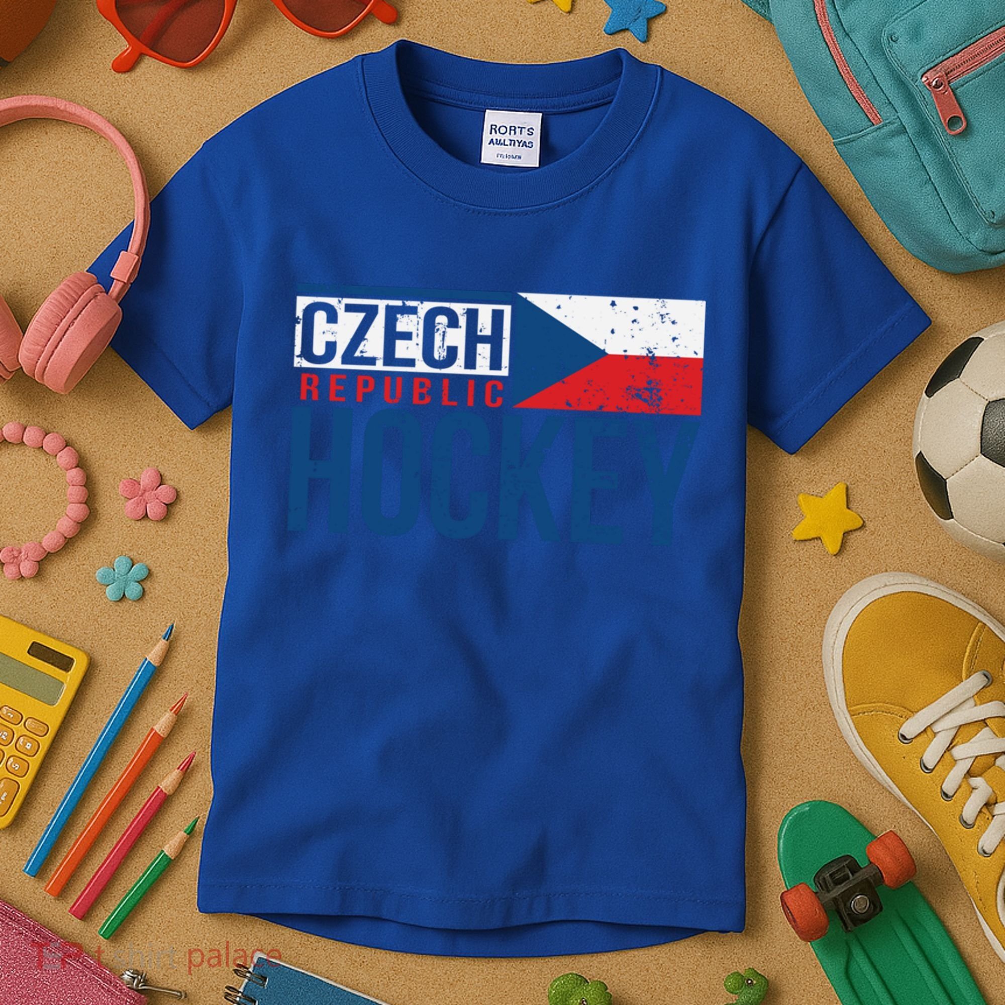 Czech Republic Czechia Hockey International Ice Supporter Cool Gift Kids T-Shirt