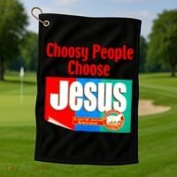 Choosy-People Retro Choose Jesus Christ Choose Jesus  Golf Towel thumb 1