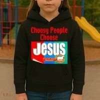 Choosy-People Retro Choose Jesus Christ Choose Jesus  Kids Hoodie thumb 3