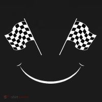 Car Racing Checkered Flag Smile Finish Line Automobile Racer Mousepad thumb 1